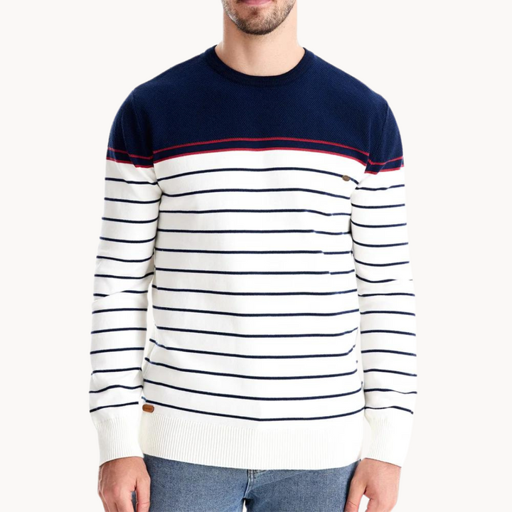 CHARLES™ | Pull en coton à rayures de l'Atlantique