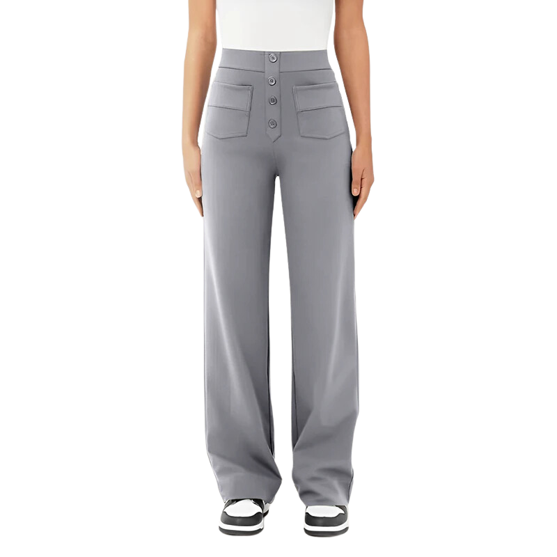 AMBER™ | Pantalon casual taille haute stretch