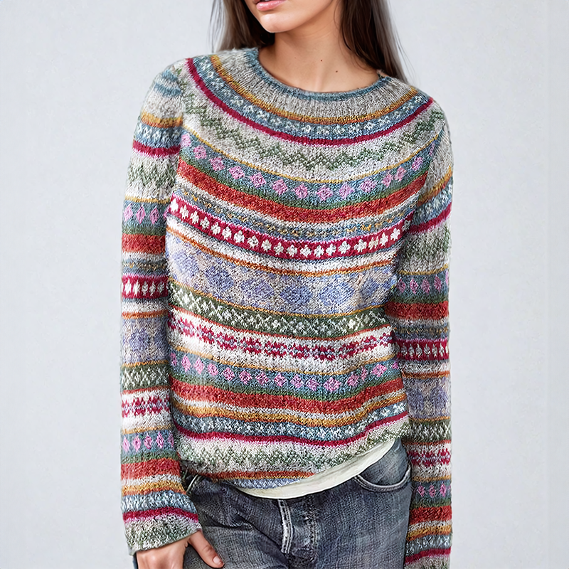 BELL™ | Pull classique en tricot fairisle